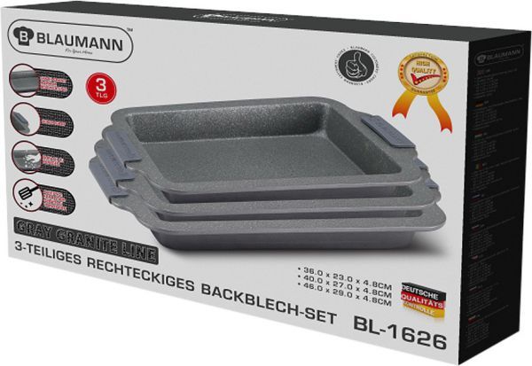 Набор форм для выпекания Blaumann 1626bl (3 шт) - 1