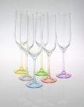 Набор бокалов для шампанского Bohemia Rainbow 40729/D4641/190 (190 мл, 6 шт)