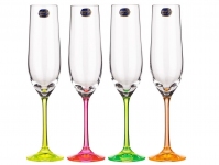 Набор бокалов для шампанского Bohemia Neon 40729 D4892-190 (190 мл, 4 шт)