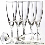 Набор бокалов для шампанского Pasabahce Twist 44307 (6 шт, 150 мл)