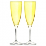 Набор бокалов для шампанского Bohemia Kate Yellow 40796-220-382028-2 (220 мл, 2 шт)