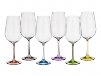 Набор бокалов для вина Bohemia Rainbow 40729/350S/D4641 (350 мл, 6 шт)